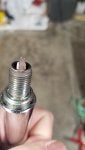 Spark plug Automotive ignition part Auto part Automotive engine part Metal